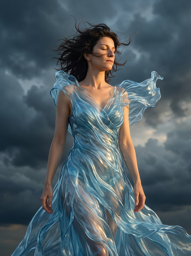 Fotografia artistica di donna in abito azzurro – Briganti Giada Fotografia